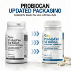 Allbe ProbioCan - Probiotic 50 Billion CFU (60 Servings), 11 Strains of Lactobacillus & Bifidobacteria, Supports Digestive Health & Immune Function, Probiotics for Women & Men - Pack of 1