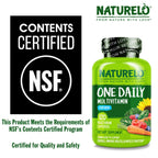 NATURELO Mens Multivitamins - One Daily Multivitamin for Men with Vitamins, Minerals & Organic Whole Foods, Boost Energy & Health, Non-GMO, 120 Vegetarian Capsules