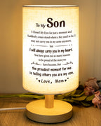 SOUHONEY Graduation Son Gifts from Mom, Desk Bedside Lamp Gifts for Son Birthday from Mom, Son Adult 18th 21st Birthday Gifts, Bedside Table Decor Lamp (Son02)