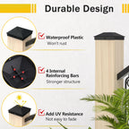 Goovilla 4x4 Post Caps Black(Actual 3.5" x 3.5"), 24 Pack Fence Post Caps with 48 Screws and Easy Installation, Sturdy Waterproof Plastic Deck Post Caps with Frosted Finishing Touch, Protect Wood Post