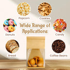 50 Pcs Bread Bags for Homemade Bread Sourdough, 10.2 * 6.3 * 5.1 Inches Bakery Bags with Window Reusable Tin Tie Baked Goods Packaging