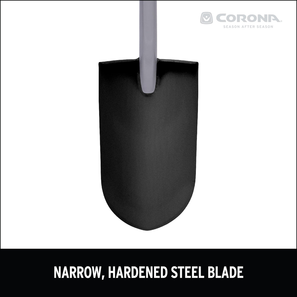 Corona Tools DigMASTER Nursery Shovel with ComfortGEL Grip, Heavy-Duty Steel Blade, Ergonomic Handle for Planting, Transplanting & Landscaping, Professional Garden Spade