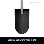 Corona Tools DigMASTER Nursery Shovel with ComfortGEL Grip, Heavy-Duty Steel Blade, Ergonomic Handle for Planting, Transplanting & Landscaping, Professional Garden Spade