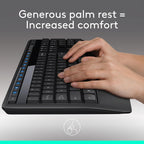 Logitech MK345 Full Size Wireless Keyboard and Mouse Combo - Black