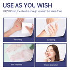 Face, 100 Count Ultra Thick Disposable face Facial Wash Cloth for Sensitive Skin, Lint- free Facial Tissue, Skincare and Makeup Remover (4 Pack)