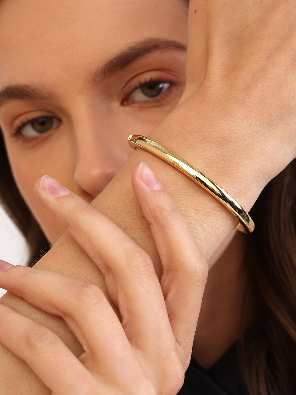 Pearich Gold Bracelets For Women, 14k Gold Bangle Bracelets