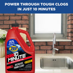 Zep 10 Minute Drain Opener Gel 1 Gallon (Case of 4) ZHCR128NG - Commercial Strength, Fast Acting and Safe for All Pipes