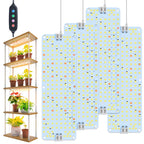 4-Pack Panel Grow Lights for Indoor Plants, FECiDA 2026 LED Plant Grow Light for Under Cabinet Plants, Full Spectrum Growing Lamp with 4,8,12,16,20 Hr Timer, Free Linking