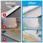Caulk Tape Waterproof Self Adhesive, 2 Rolls Toilet Caulk Sealing Strip, Bathtub Caulking Sealant Tape for Kitchen, Bathroom, Countertop, Sink, Floor Wall Edge Protector(Grey Marble 1.5" x 10.5Ft)