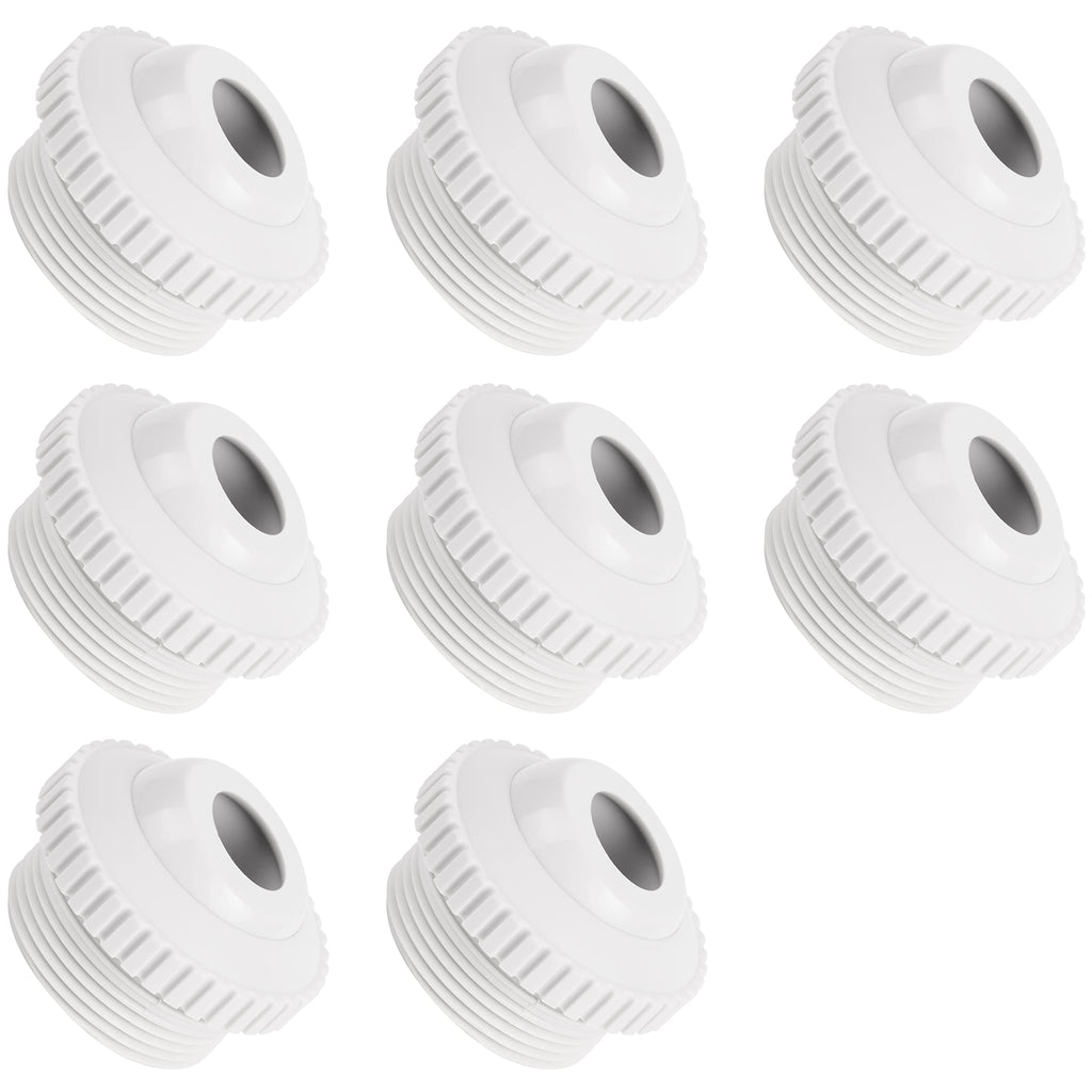 BlueStars Upgraded Pool Jet Nozzles SP1419D Directional Flow Hydrostream Return Jet Compatible with Adjustable 3/4" Opening Rotating Eyeball and 1-1/2 Inch MIP Thread - PACK OF 8