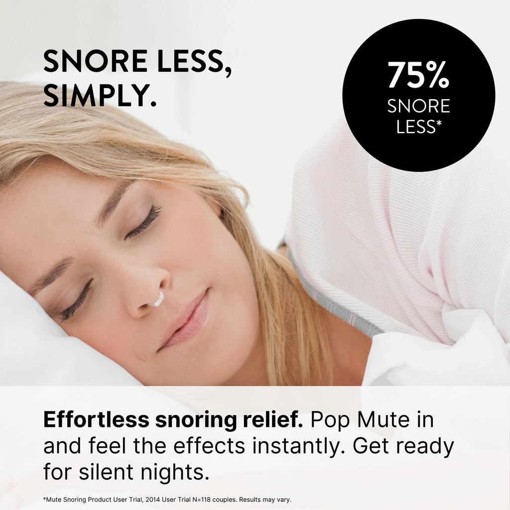 Mute Nasal Dilator Snoring Solution | Medium 3 Pack | Snore Less & Sleep Better | Nasal Strip Alternative | Comfortable Breathing Aids for Better Sleep & Improved Airflow