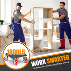 LOYAL TIGER Furniture Dolly, 1000LBS Furniture Movers with Wheels