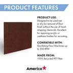 Americo EcoPrep Chemical-Free Floor Finish Remover Pad, 14"x20", Machine Floor Pads for Stripping or Deep Scrubbing, 10 Pads/Case, Maroon
