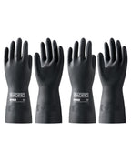 PACIFIC PPE 2 Pairs Chemical Resistant Gloves, Heavy Duty Industrial Rubber Gloves, Resist Acid, Alkali and Oil, 12.6", Medium