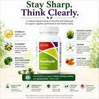 Pinnaclife McCord BrainHealth Brain Supplement with Olivamine, Vitamin D3, B6 & B12, Rhodiola Rosea, Magnesium & Taurine, Supports Memory, Focus, Clarity & Productivity for Men and Women