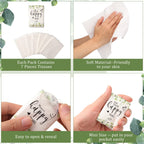 Wedding Facial Tissues Items for Welcome Bags Pocket Tissues Mini Tissues Travel Size Wedding Favors for Guests 3-Ply Happy Tears Tissue Packs for Party Ceremony Graduation(100 Packs)