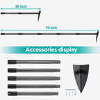 Lcokeiy Triangle Hoe, Metal Garden Hoe for Weeding Long Handle 60", Gardening Hand Hoe Garden Tool Heavy Duty for Digging, Cutting and Loosing Soil