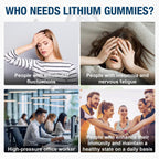 Darkenlst 2 Pack Liposomal 20MG Lithium Orotate Gummies Complex Ashwagandha,Bacopa Herb,Lion's Mane Mushroom, Magnesium Glycinate,Vitamin C,for Mood & Immune Support,Digestive System Support
