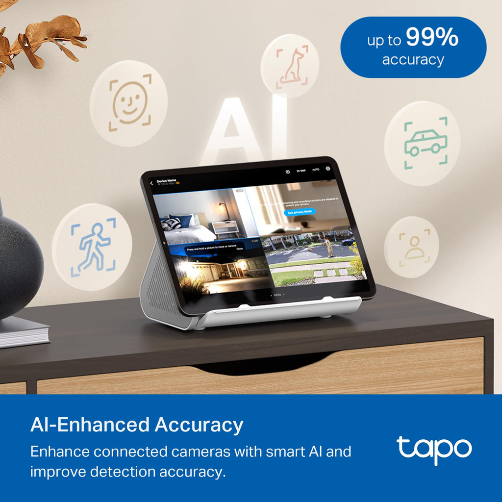 Tapo CentralHub for Smart Home Devices – Connect up to 16 Tapo Cameras & 64 Sub-G Sensors, 16GB Built-in Storage + 2.5'' SATA Expandable Storage Option, Improves Camera AI Accuracy - H500