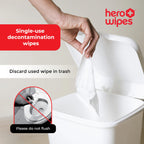 Hero Wipes Body Wipes Remove 98% Of Carcinogens, Ash, Soot, Smoke, Toxins - 48ct Extra Thick Durable 10x9 inches Firefighter Wet Wipes Per Pouch