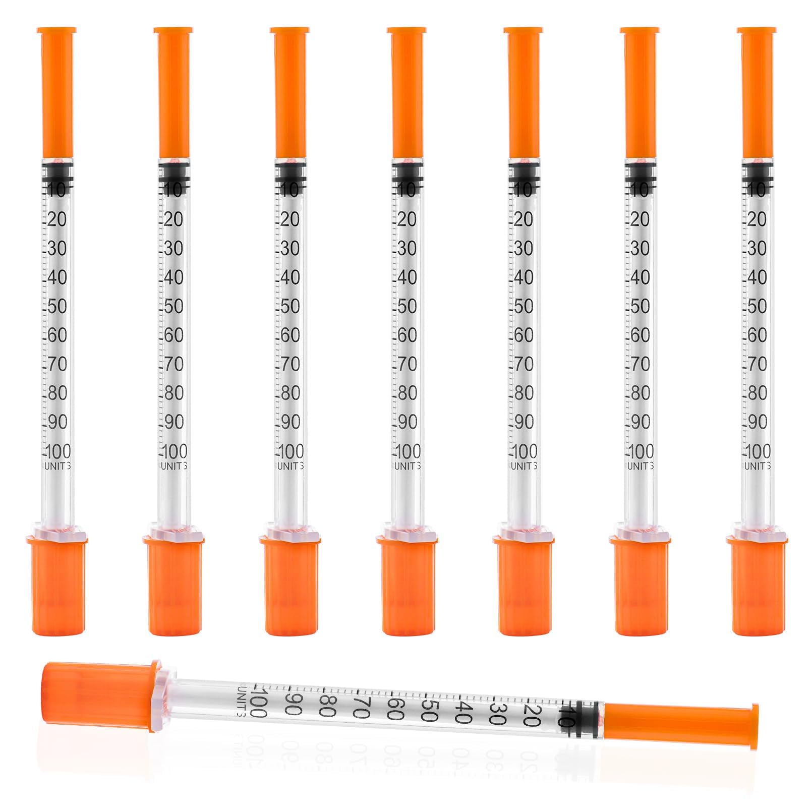 1ml Syringe with Cap, 31G 1/4" 6mm 1cc Syringes, Pack of 20