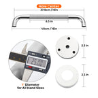 Grab Bars for Shower, 2 Pack 16-Inch Anti Slip Shower Handles for Elderly, Safety Shower Grab Bar, Stainless Steel Handicap Grab Bars for Bathroom (Polished Nickel 1" Diameter)