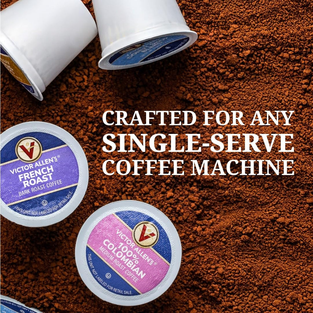 Victor Allen's Coffee Variety Pack (Morning Blend, 100% Colombian, Donut Shop Blend, and French Roast), 42 Count, Single Serve Coffee Pods for Keurig K-Cup Brewers
