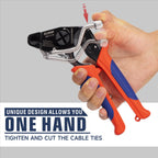 iCrimp One-Handed Stainless Steel Zip Tie Gun with 100pcs 11.8" Metal Cable Ties and Release Tool, WCT-319