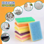 LAUNDRYLUX Scrub Sponge, Dual-Sided Temperature-Responsive Scrubber - Non-Scratch - Multipurpose Dish Sponges for Kitchens, Bathrooms, and Outdoor Use - 12 Pack
