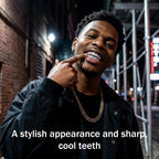 Men and women Adjustable Gold and Silver Grillz - Hip Hop Bling Tooth Covers with Cubic Zirconia - Detachable Fashion Dental Jewelry for Men (Silver)