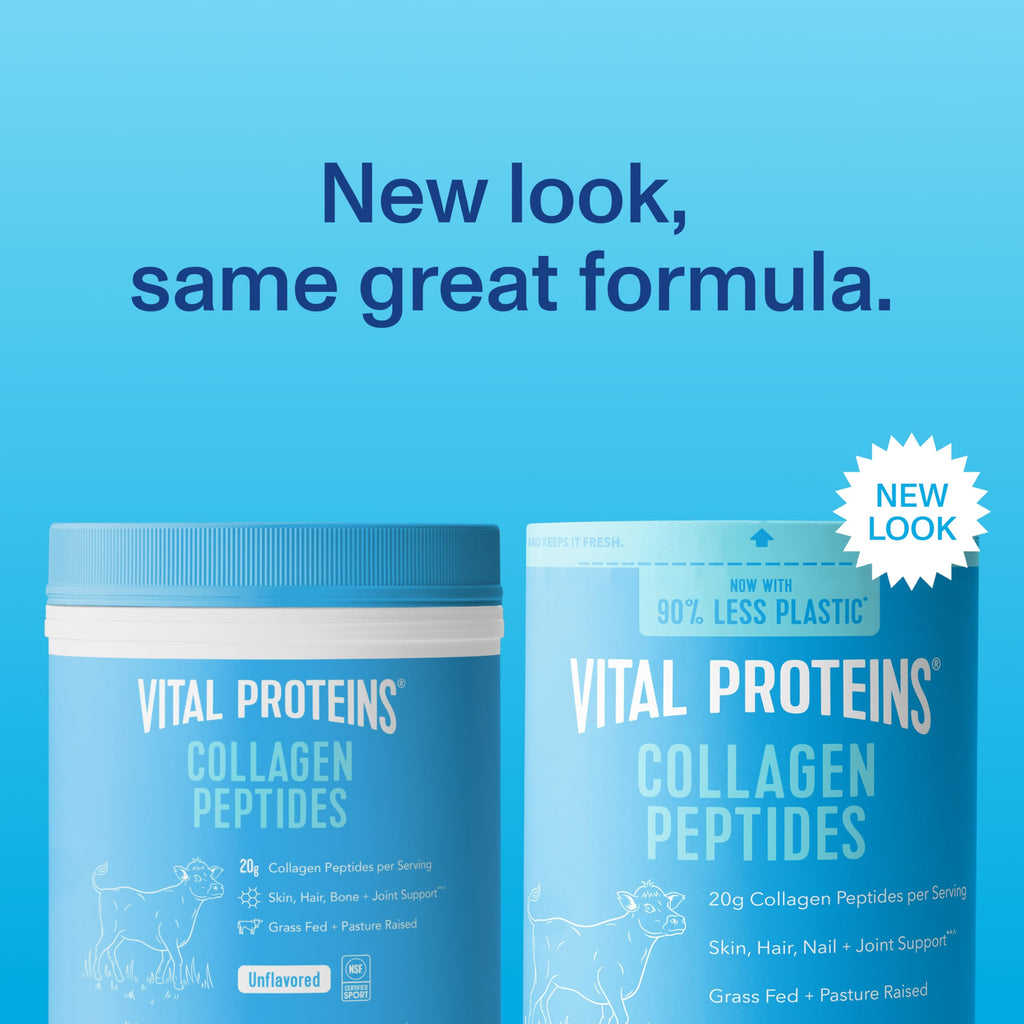 Vital Proteins Collagen Peptides Powder - Grass Fed Collagen Peptides for Hair, Nail, Skin, Bone & Joint Health, Unflavored, 27 Servings