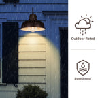 Diyel Solar Barn Lights for Outside, Outdoor Wall Light Solar Powered, Farmhouse Exterior Wall Sconce, Industrial Outside Lighting Fixture, Rustic Bronze White Lanterns for Barn Shed Coop Garage Patio