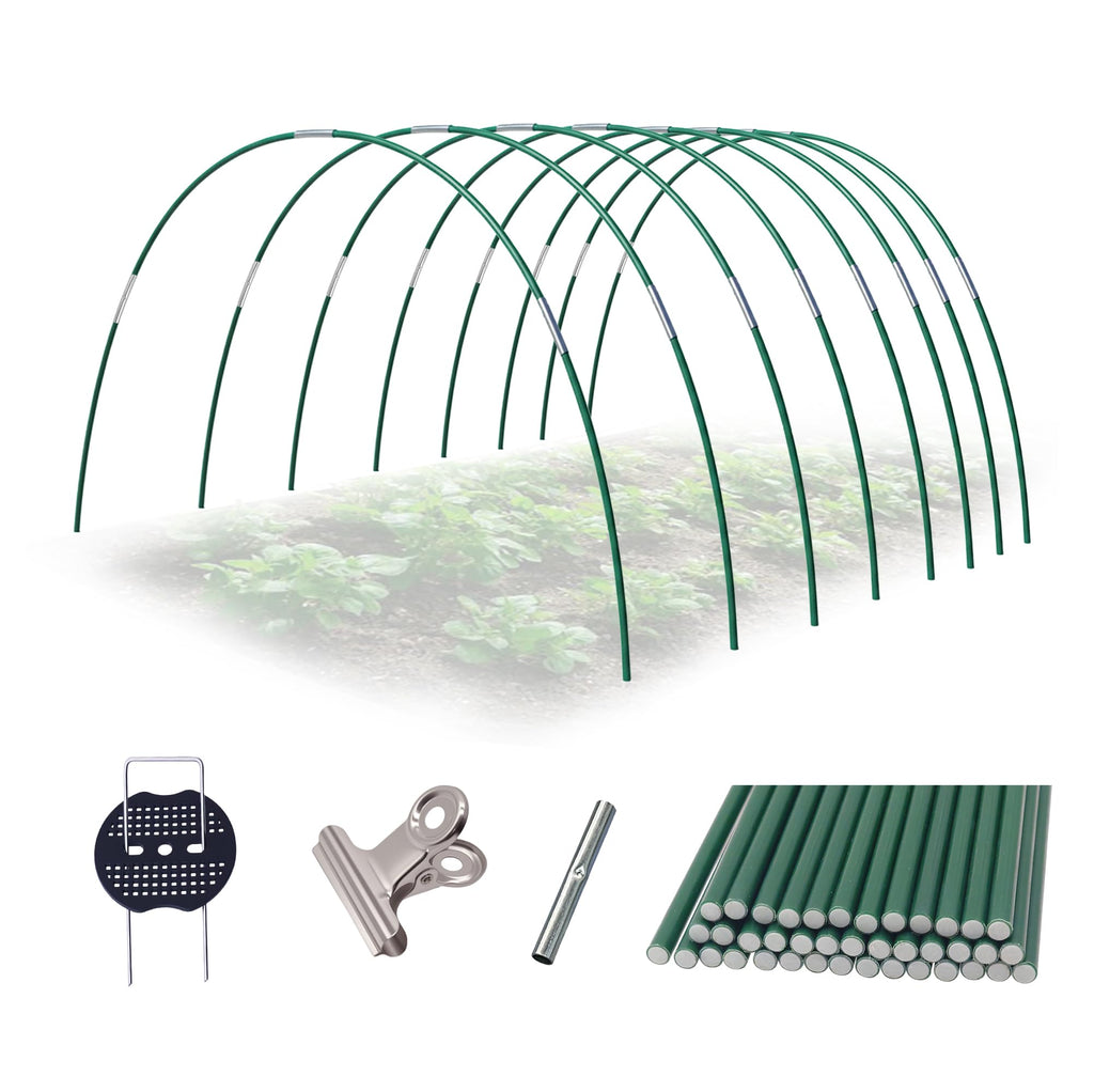 Garavigo Garden Hoops Kit for Raised Beds, Plant Cover Support Hoops