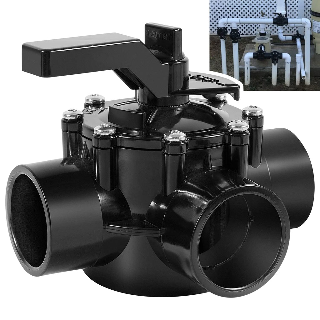 3 Way Pool Valve 1.5 Inch Replacement for Jandy 4715 Diverter Valve, 1-1/2 to 2-Inch, Used for Pools& Spas, Works with Heaters, Chemical Dispensers, and Salt Generators