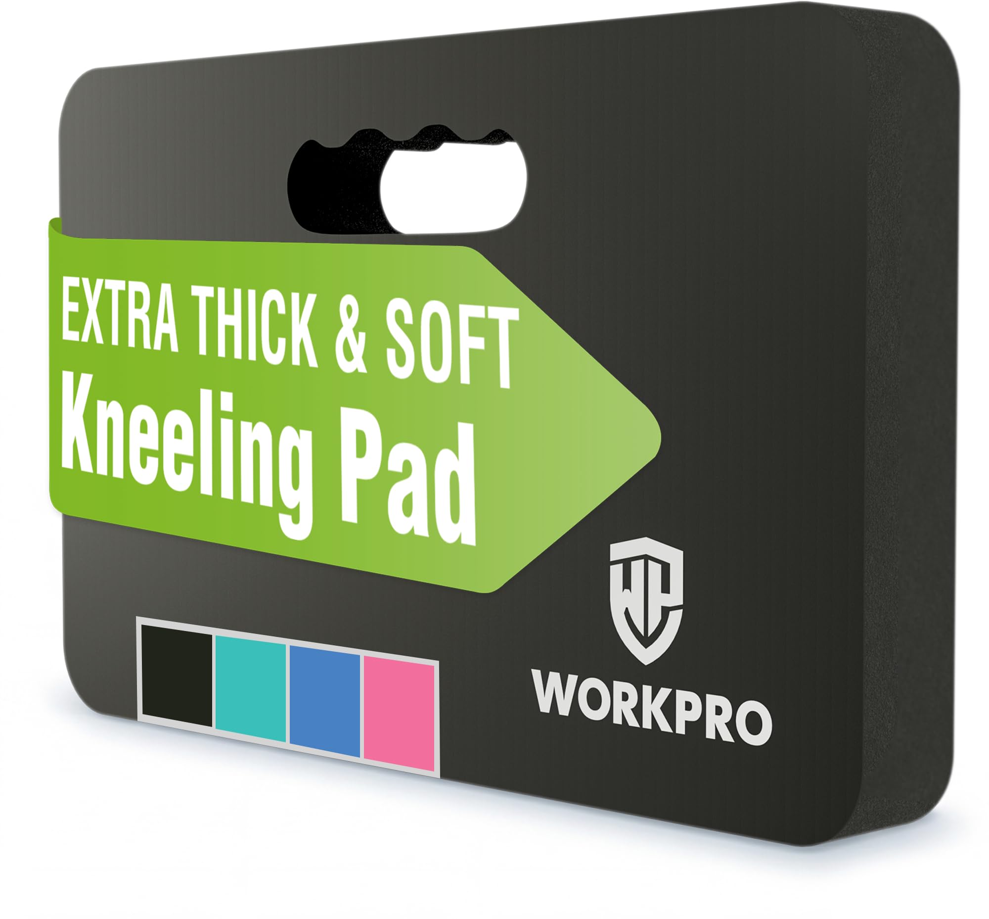 WORKPRO Extra Thick Kneeling Pad, 1 Pack, Black, 17.5 x 11 x 1.5 in