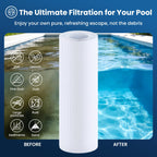 PELLUCID CC100 Pool Filter Compatible with CCRP100, PAP100, PAP100-4, C-9410, R173215, Filbur FC-0686, 59054200, 160316, 160354, Predator 100,100 sq.ft, Dimensions: 23 5/8" x 10 1/16"