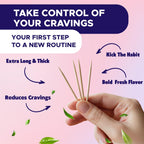 PurePix QuitPix Flavored Toothpicks to Quit Smoking – Nicotine Free Infused Toothpicks with L-Theanine & NAC, Extra Thick Oral Fixation Relief, 4 Flavor Variety Pack (80ct) Made in USA