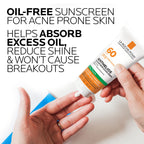 La Roche-Posay Anthelios Clear Skin Sunscreen Dry Touch SPF 60, Oil Free Sunscreen For Face, Oil Absorbing, Broad Spectrum SPF + Antioxidants, Non-Greasy, Oxybenzone Free, Travel Size