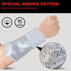 Evridwear Arm Protectors for Thin Skin and Bruising Cut Resistant Arm Sleeves Arm Guards Protective Sleeves for Men Women, 2 Pairs with Thumb Hole L/XL, Grey