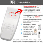 CENMING Ceiling Fan Remote Control Replacement for Harbor Breeze Hampton Bay,303.9MHz 3-Speed Light Dimmer, for FAN-11T L3HFAN11T 35T1 CHQ8BT7030T UC7030T CHQ7030T 2AAZPFAN53T FAN-53T (Remote Only)