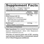 NusaPure Fo-Ti Capsules, 167 mg, 200 Veg Capsules (Non-GMO, Vegan)