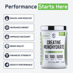 SteelFit Creapure Creatine Monohydrate Powder, Unflavored - German Micronized Creatine Powder for Men & Women - Gym Workout Nutritional Supplements for Muscle Gain, Brain Health & Strength Building