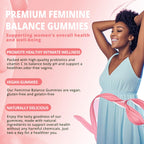 Nature Aurora Premium Feminine Balance Gummies - Women's pH Balance & Vaginal Probiotics Support with Immune Support - Vegan, Gluten-Free - Hawaiian Pineapple Flavor - 60 Count