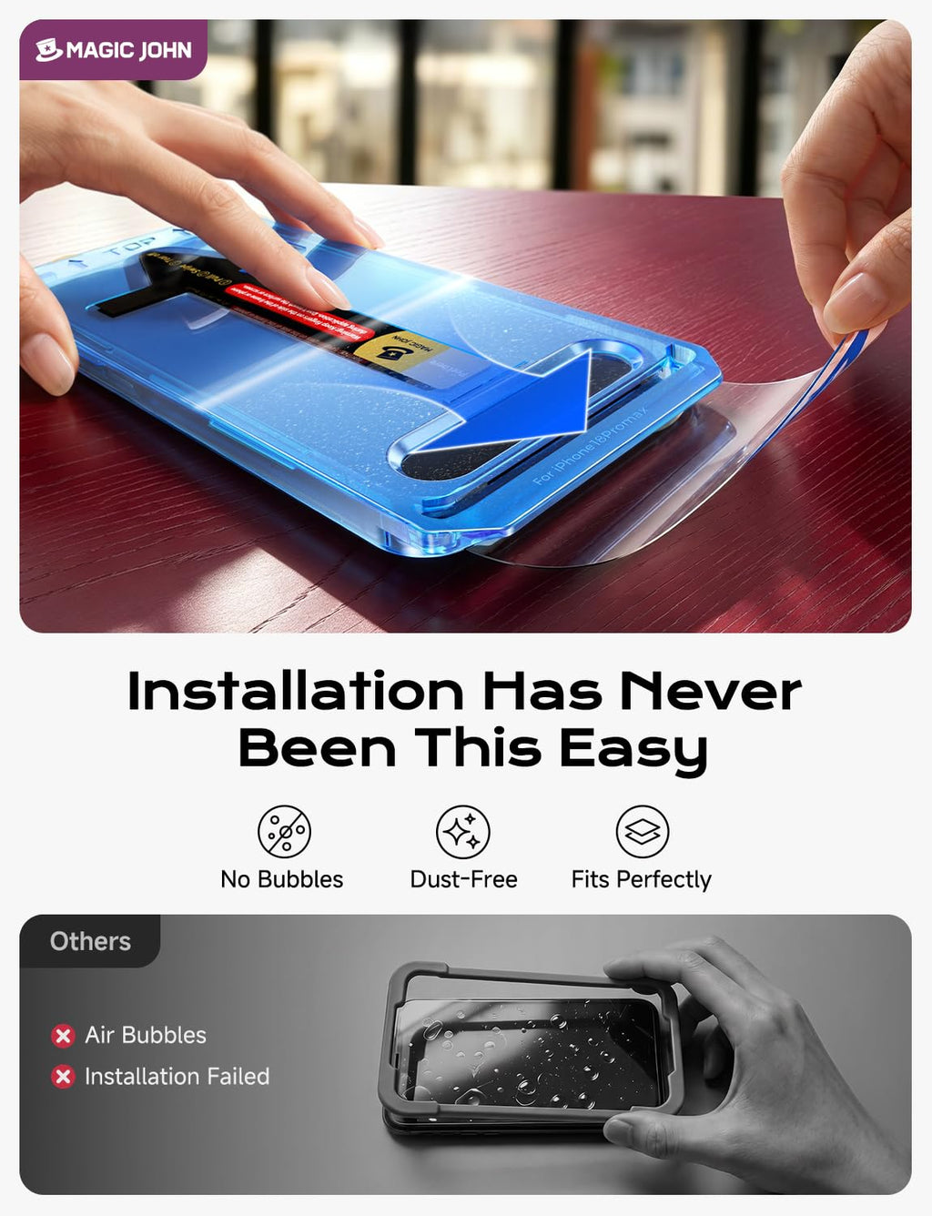 MAGIC JOHN Privacy for iPhone 18 Pro Max Screen Protector 6.9 inch