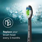 Philips Sonicare W DiamondClean Brush Heads, 2-Pack, 6 Month Supply, Black