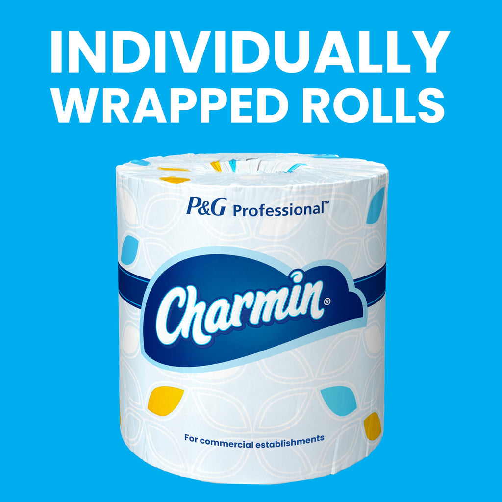 Charmin For Commercial Use Toilet Paper, Individually Wrapped, 2-Ply Standard Roll, 75 Rolls/Case, 450 Sheets/Roll