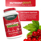 Greens+ SuperFruit Supplement, Amazon Camu Berry with Vitamins & Minerals, High ORAC Antioxidants, 400mg Natural Vitamin C, 120 Veggie Capsules