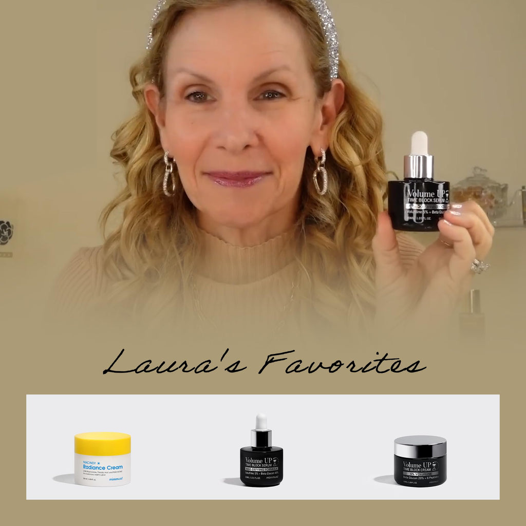 mimmua! Volume Up Time Block Serum | Anti-Aging 5% Volufiline + 40% Beta Glucan | Plumps Wrinkles by Stimulating Fat Cell Production | Undereye, Forehead, Frown Lines&Neck Wrinkles | 30ml / 2pcs