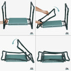 SUPER DEAL Folding Garden Kneeler and Seat with Free Tool Pouches - EVA Foam Pad Protects Your Knees - Sturdy and Lightweight, Gardening Gifts for Women Men