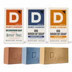 Duke Cannon Supply Co. Extra Large Bar Soap Bundle - Men's Bar Soap with Masculine Scents - American-made soap - All Skin Types - Big Brick of Soap - Midnight Swim, Sawtooth, Bourbon - 10 oz (3 Pack)